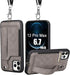 TOOVREN Wallet Case for iPhone 12 Pro Max Lanyard with Kickstand Leather Card Holder Adjustable Neck Strap, Phone Protective Back Cover for iPhone...